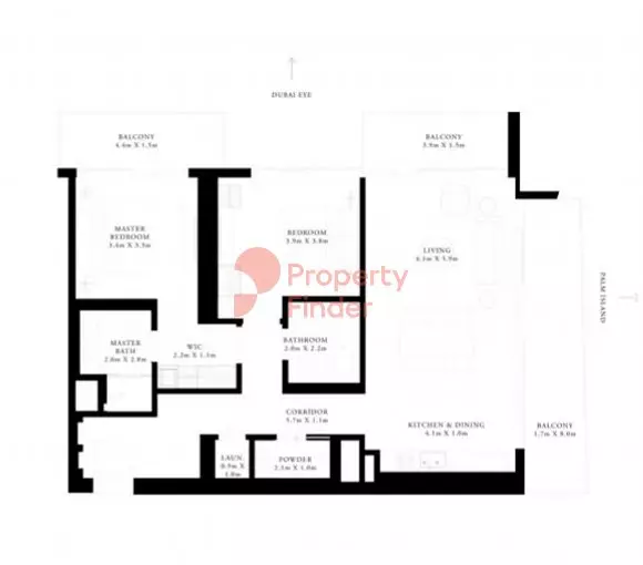 Grand Bleu Tower Unit 03 - Mezzanine, 2 beds