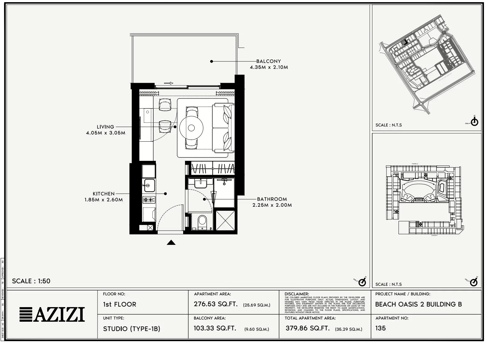 Beach Oasis Phase 2 By Azizi Type 1B - BB, studio