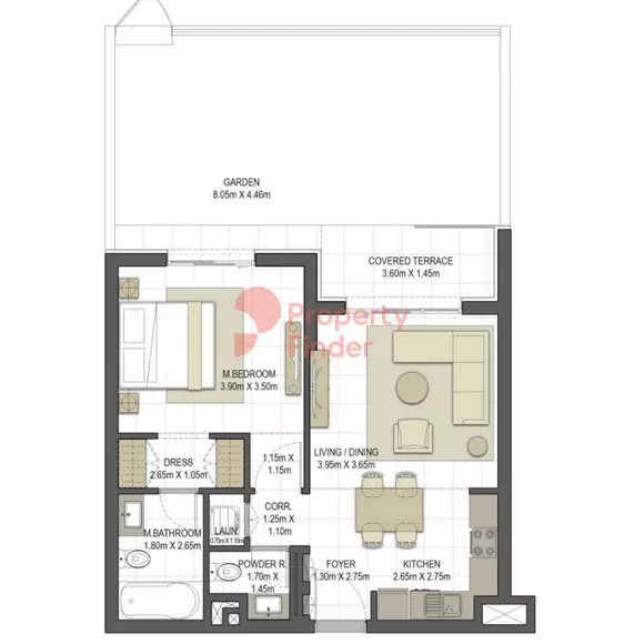 Aysha Residences By Eagle Hills B2-TYPE 1A -2, 1 bed