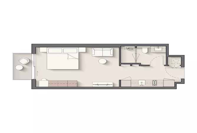 Windsor House Ii — Studio floor plan