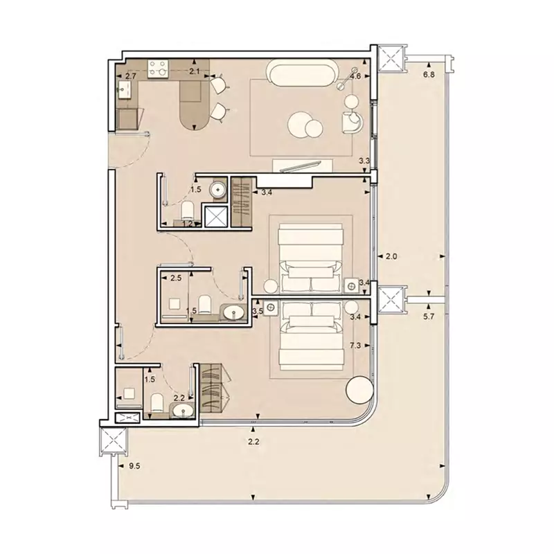 Unit floor plan image