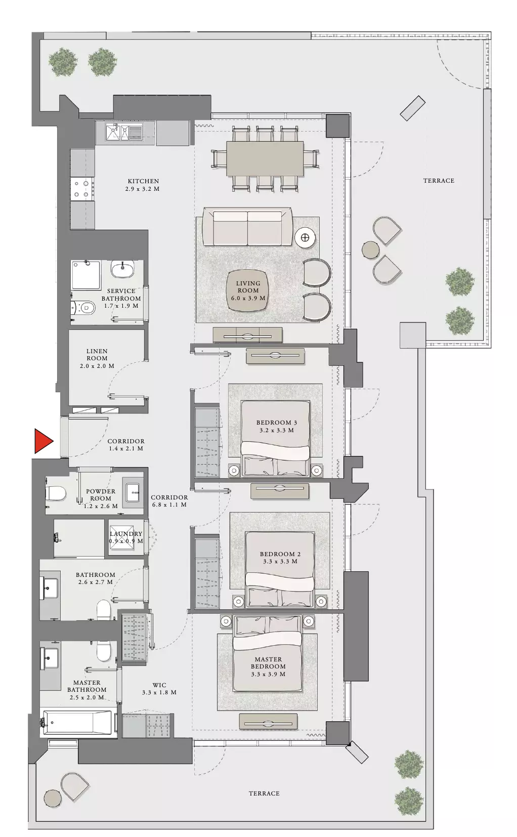 Creek Beach Lotus Unit 108, Level 01 Building 2, 3 beds