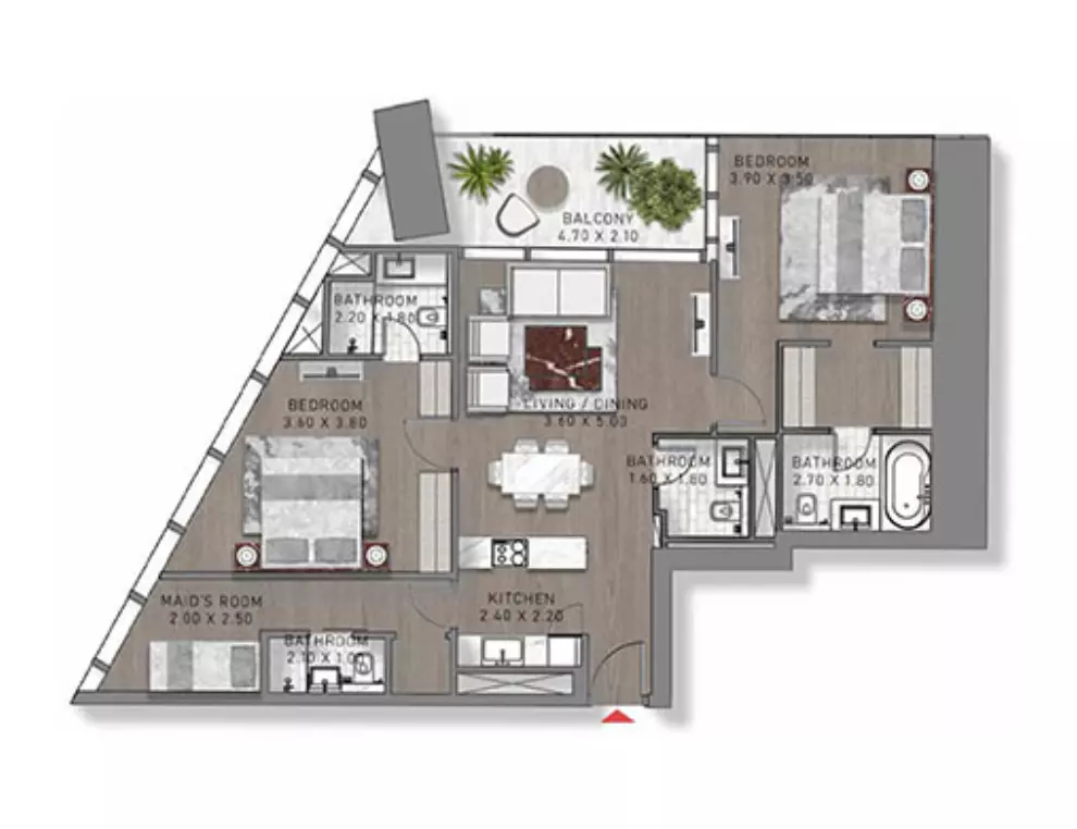 Safa Two Type 32, 2 beds