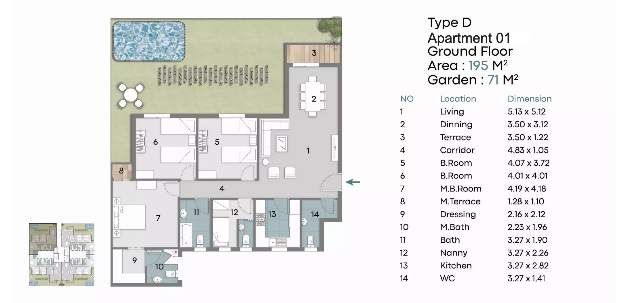 صورة مخطط ارضية الوحدة