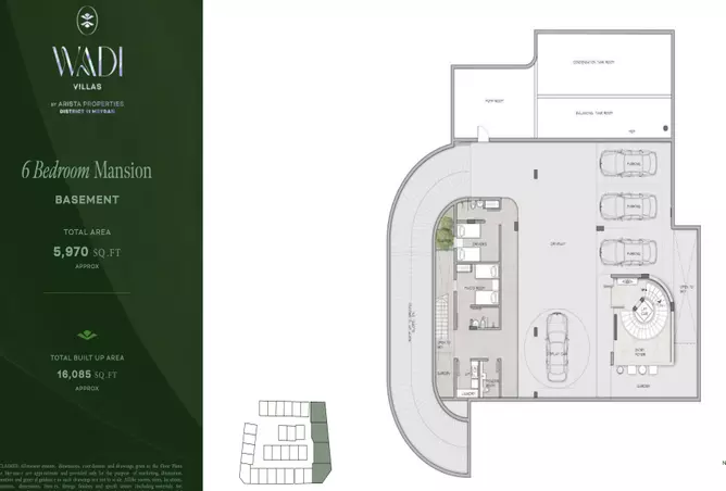Wadi Villas By Arista — 6BR floor plan