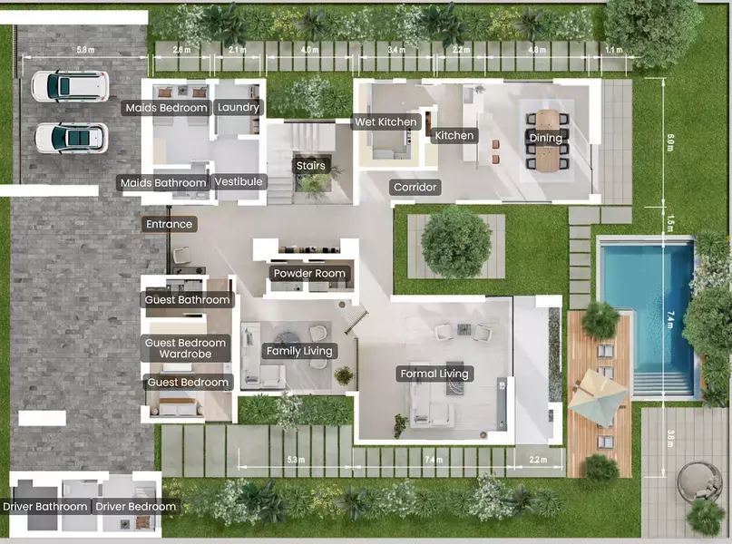 صورة مخطط ارضية الوحدة