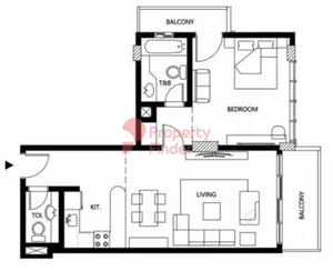 Binghatti Galaxy Tower B Type 7, 1 bed