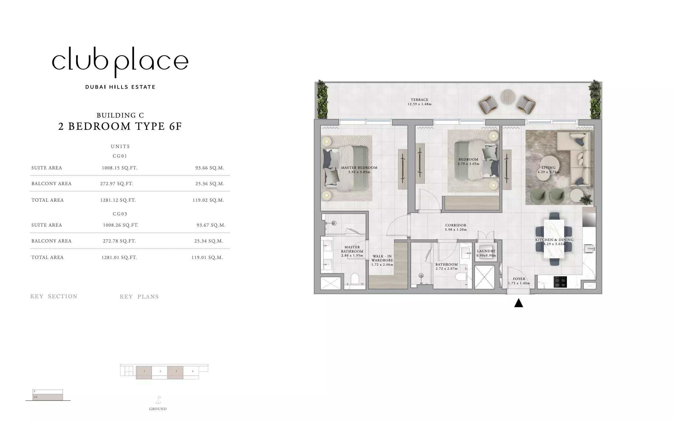 Club Place Building C - Type 6F, 2 beds