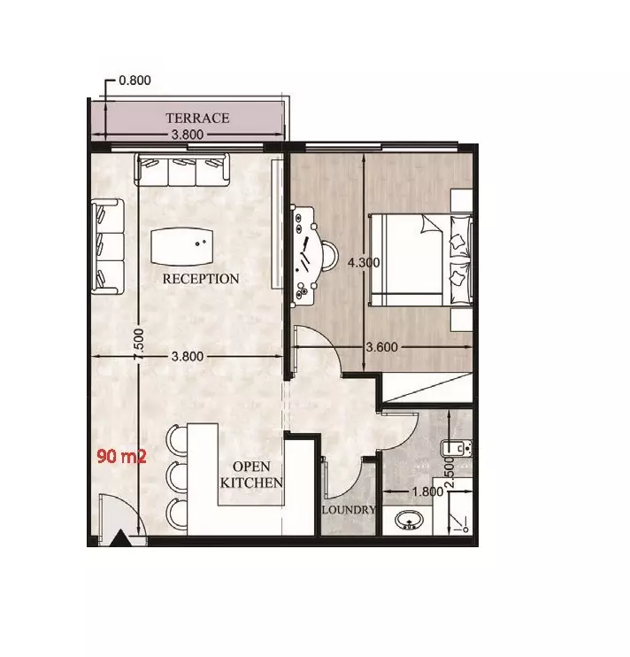 صورة مخطط ارضية الوحدة