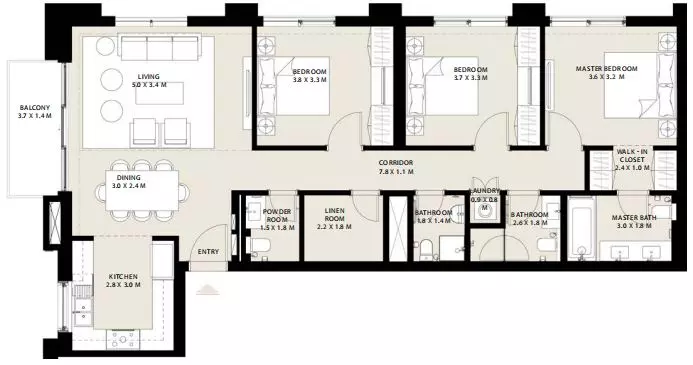 Park Field Type 3, 3 beds
