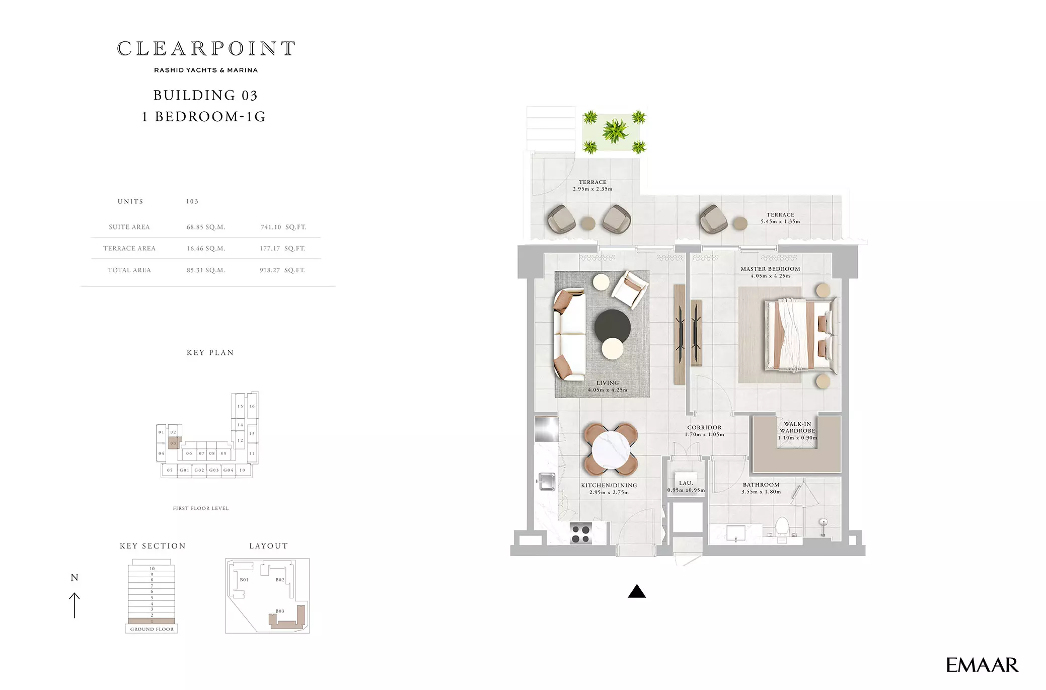 Clearpoint Building 3 _ Type 1G, 1 bed