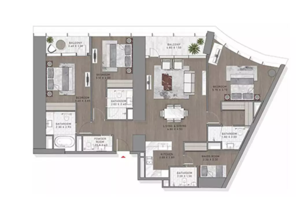 Safa Two Type 8, 3 beds