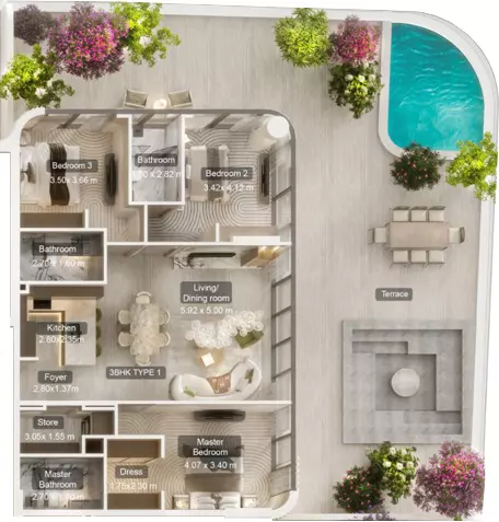 Unit floor plan image
