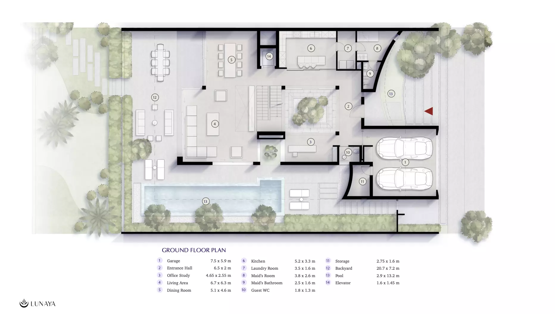 صورة مخطط ارضية الوحدة