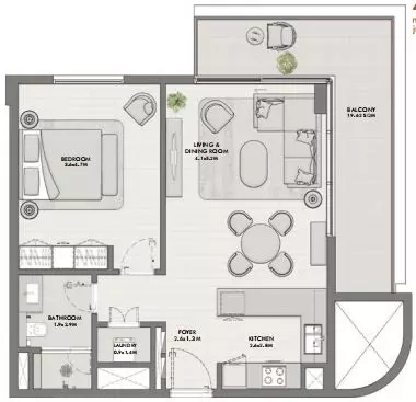 Elara Type 1B, 1 bed