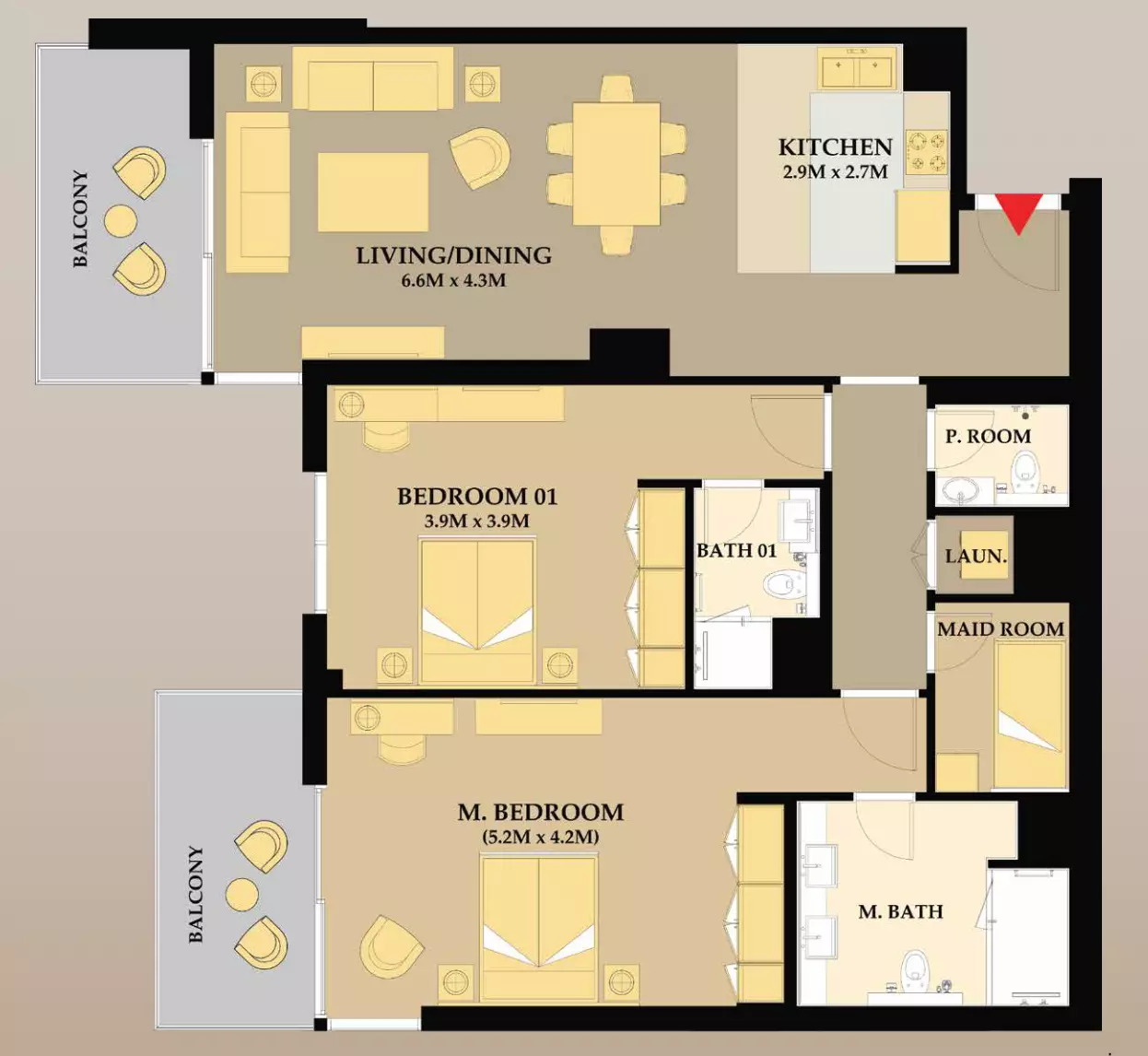 صورة مخطط ارضية الوحدة