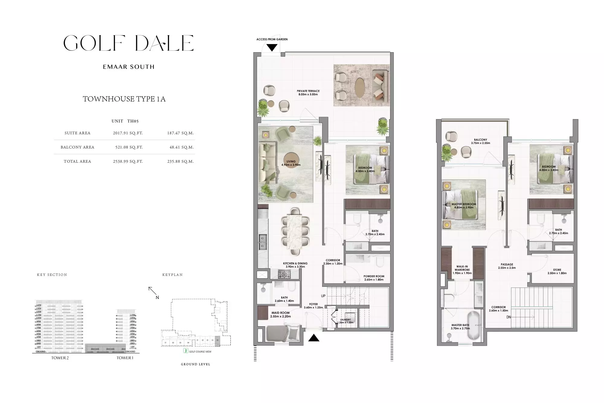 Golf Dale Type 1A, 3 beds