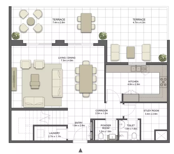 Crystal Residences Townhouse - Type 3TH-4, 3 beds