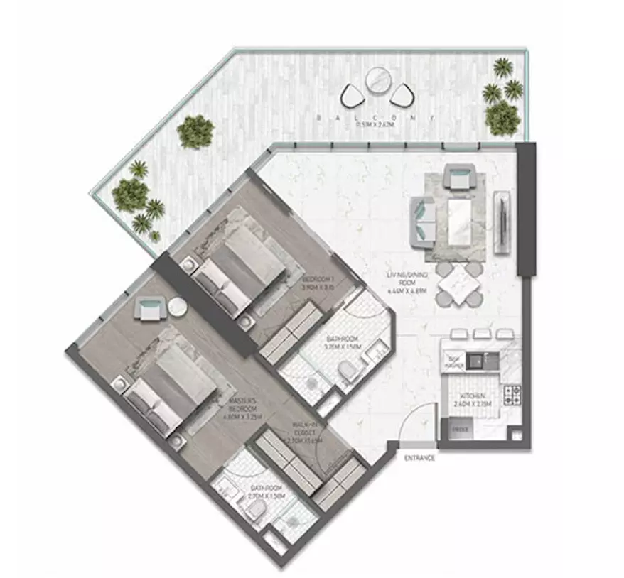 Golf Greens Type 21 -2, 2 beds