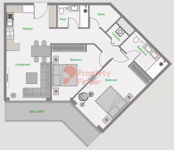 The Central Downtown - Type 2 ,Tower D Floor Plan