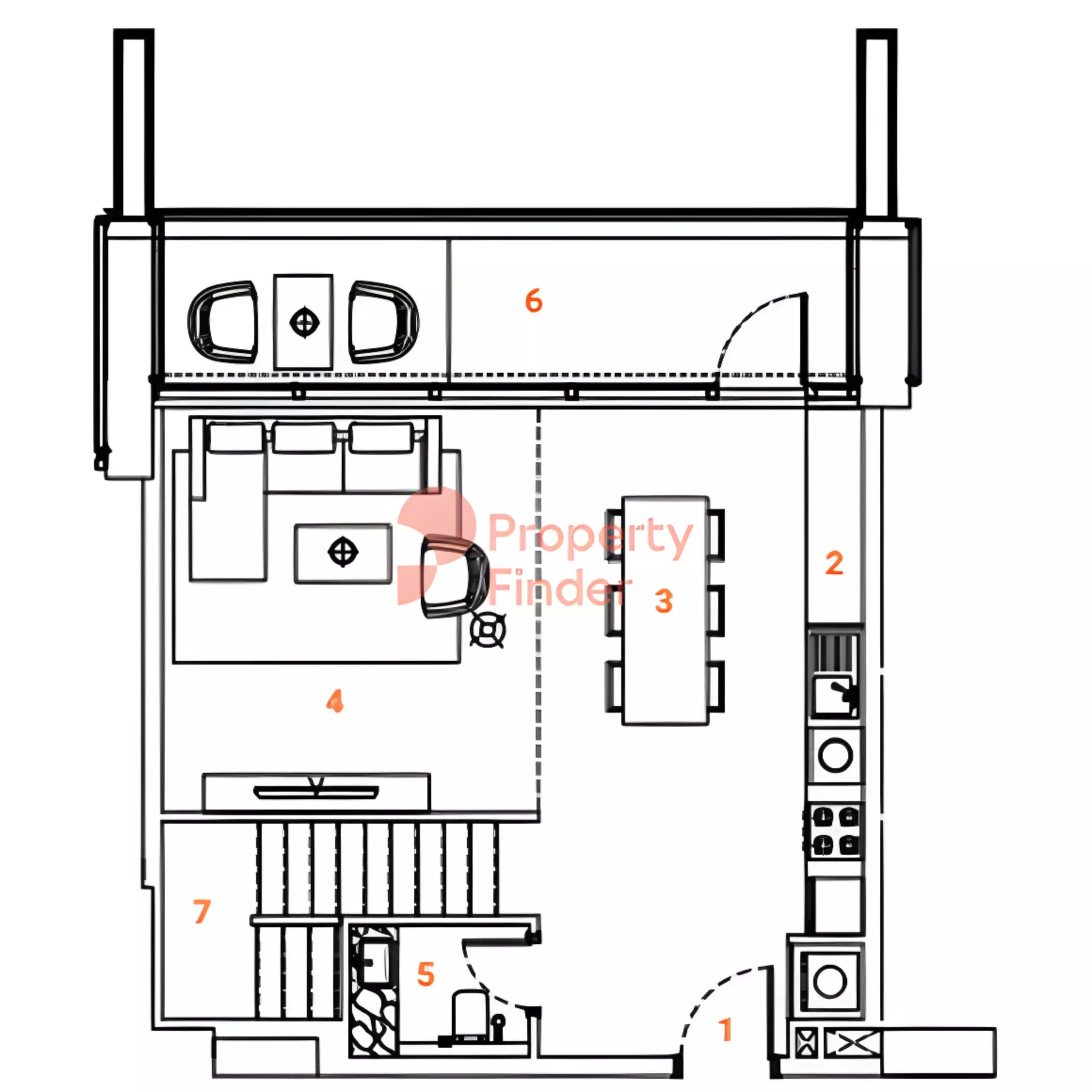 صورة مخطط ارضية الوحدة
