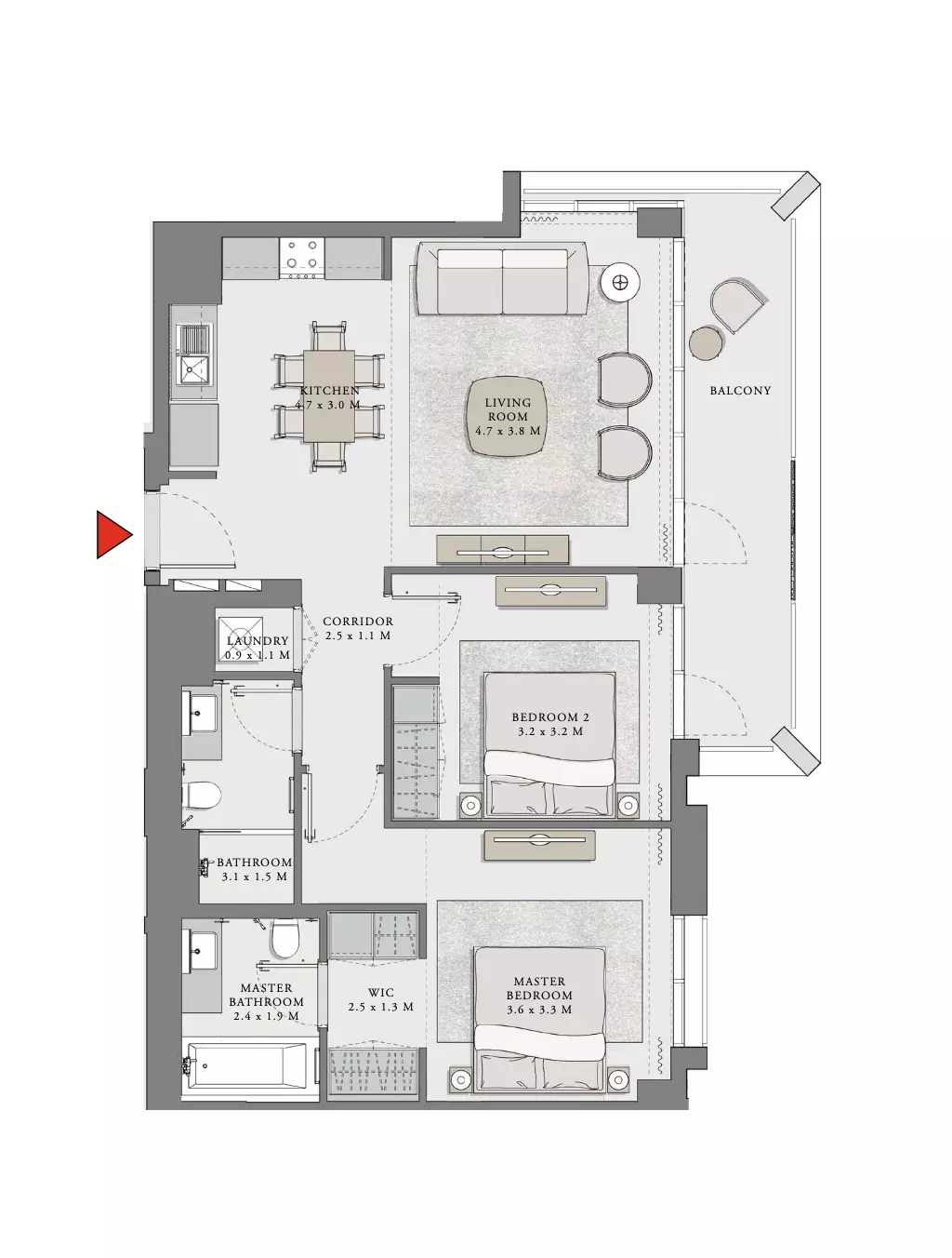 Creek Beach Lotus Unit 07, Level 02-07 Building 4, 2 beds