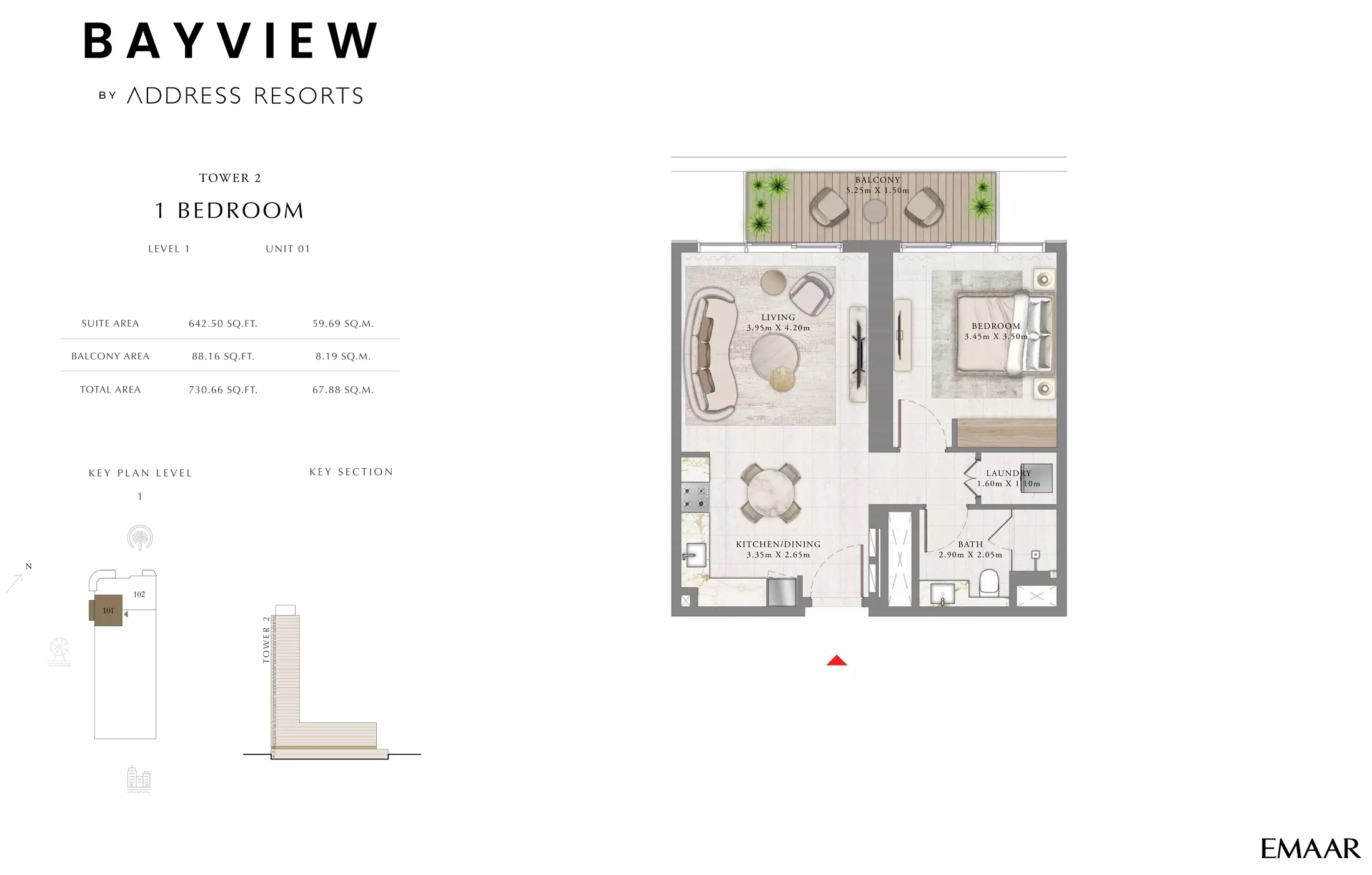 Bayview By Emaar Unit 1, Level 1, 1 bed