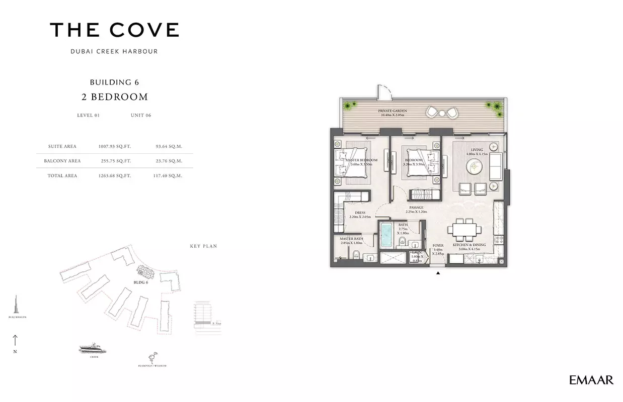 The Cove Phase 2 By Emaar Building 6 - Level 01, Unit 06, 2 beds