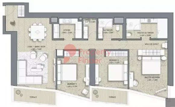 The Address Residences Dubai Opera T2-Unit 01, 3 beds