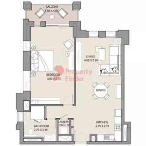Asayel Type F, 1 bed