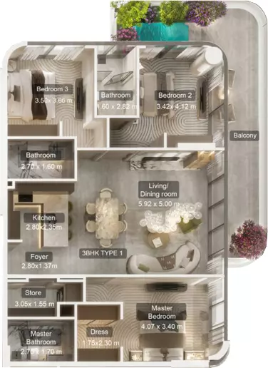 Unit floor plan image
