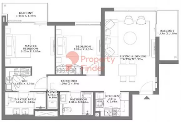 Seagate Type 2 Building 3 Unit 9 Level 2-6, 2 beds