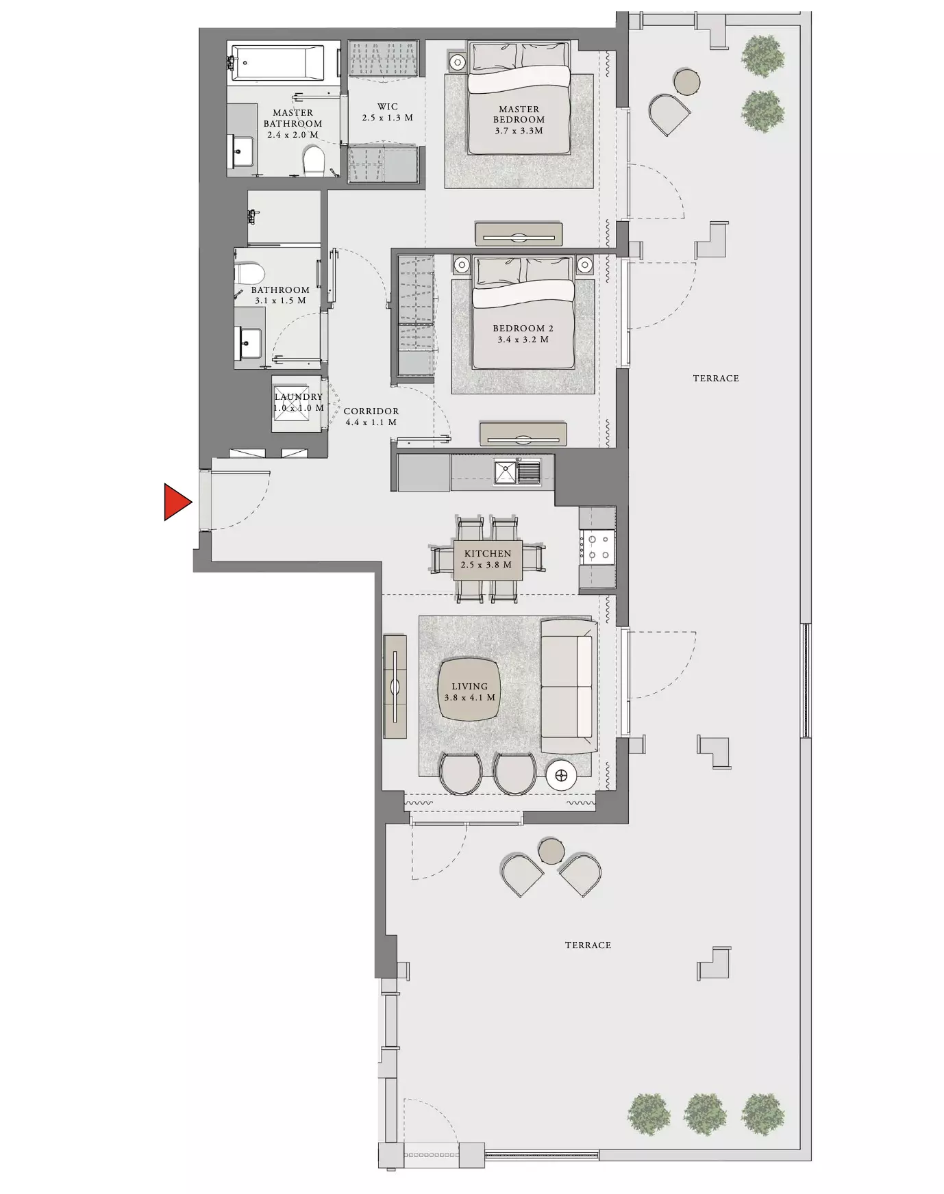 Creek Beach Lotus Unit 104, Level 01 Building 1, 2 beds