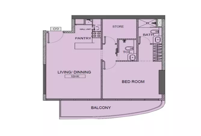 Westwood Grande Phase 2 By Imtiaz — 1BR floor plan